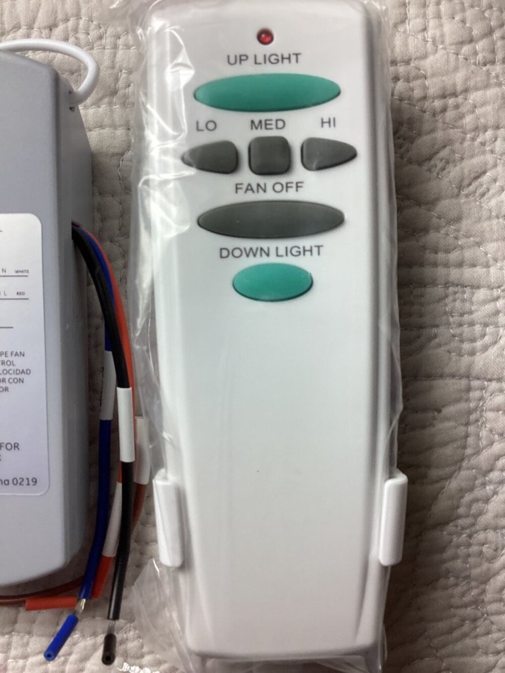 Ceiling Fan Remote Control Kit*Receiver*Model R28-2L*Speed*Light Control*NWB - Picture 4 of 5